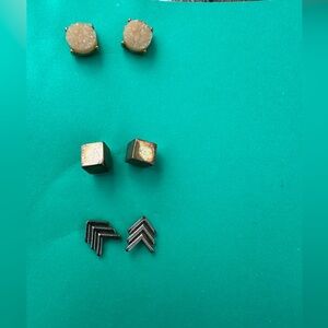 Set of Three Stylish Earrings